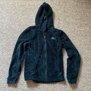 Fuzzy North Face Zip-up